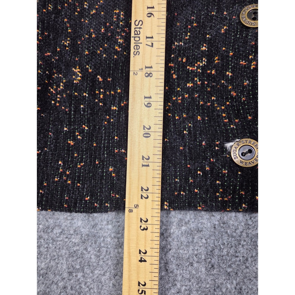 Vintage 90s Sugar Street Weavers Tiger Tapestry Cardigan Jacket Chenille USA M/L - Picture 4 of 9